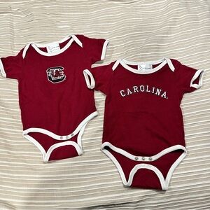 University of South Carolina Gamecocks Baby bodysuit lot of 2 One Piece 18 Month